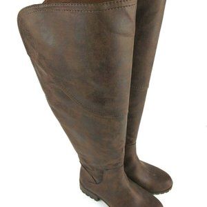 Lucky Brand Harleen Nutmeg Wide Calf Boots